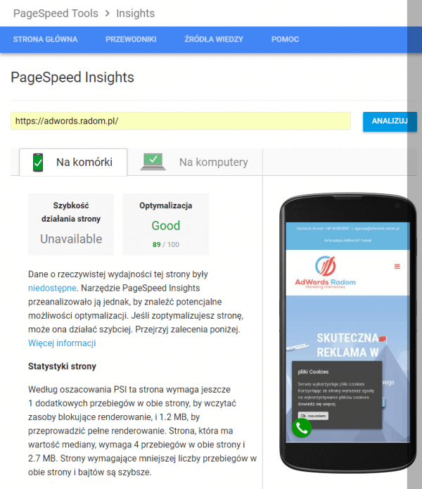 PageSpeed Insights - Google Speed Update